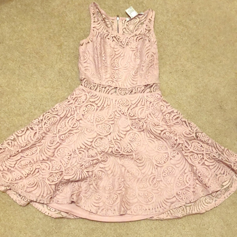 Mauve lace dress